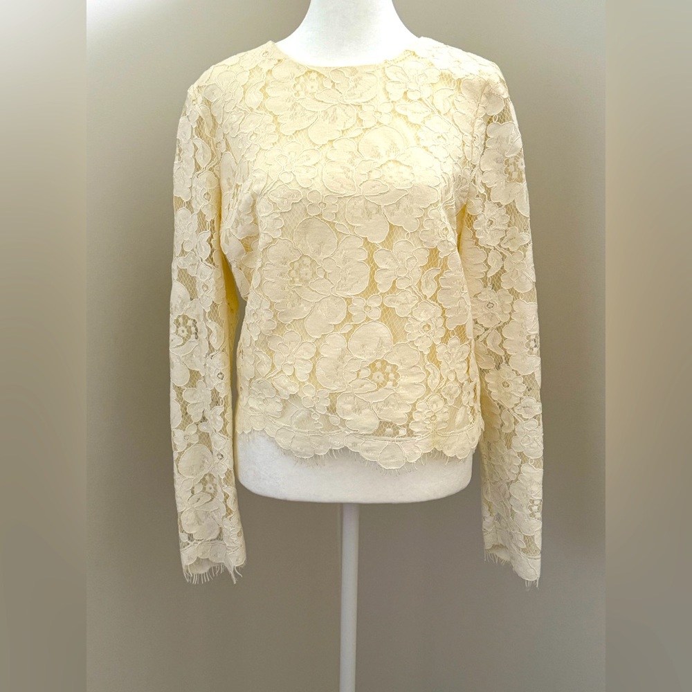 Wayf Cream Lace Women's Top size M